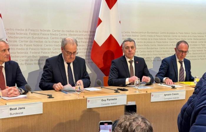 EU negotiations concluded: Cassis, Parmelin and Jans inform