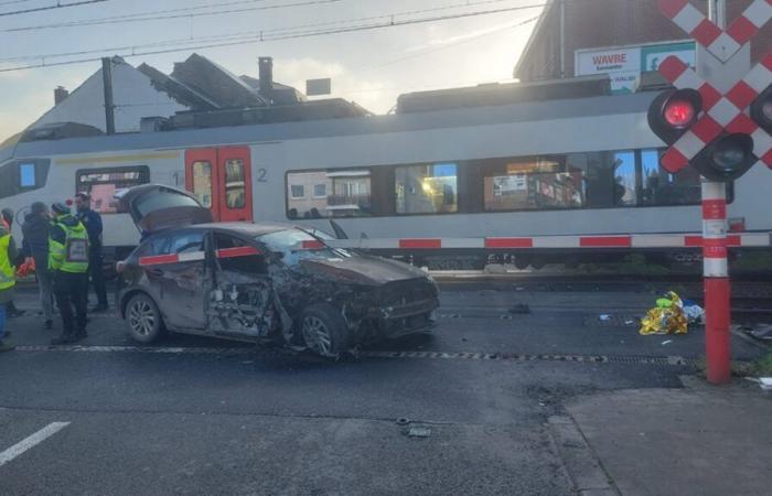 A train hits a car in Wavre: one injured, rail traffic disrupted