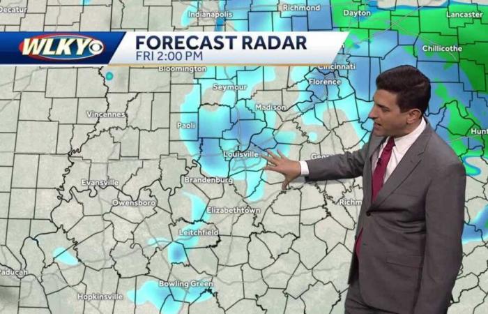 Light rain and snow chances Friday