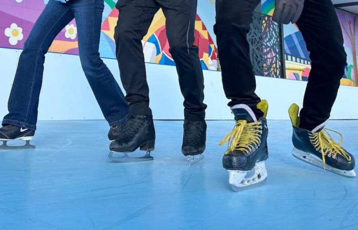 No need for Zamboni for this synthetic ice rink: it will be open all year round and you can even skate there in a swimsuit between two dips in the swimming pool on a heatwave.