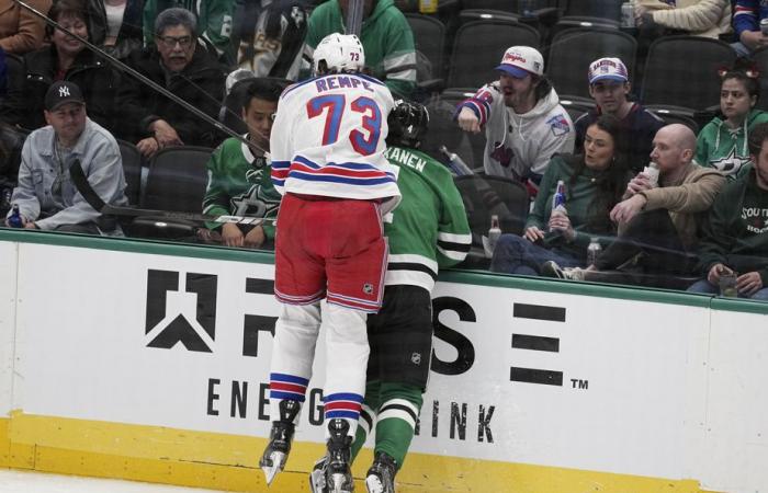 Check against Miro Heiskanen | An in-person hearing for Rangers forward Matt Rempe