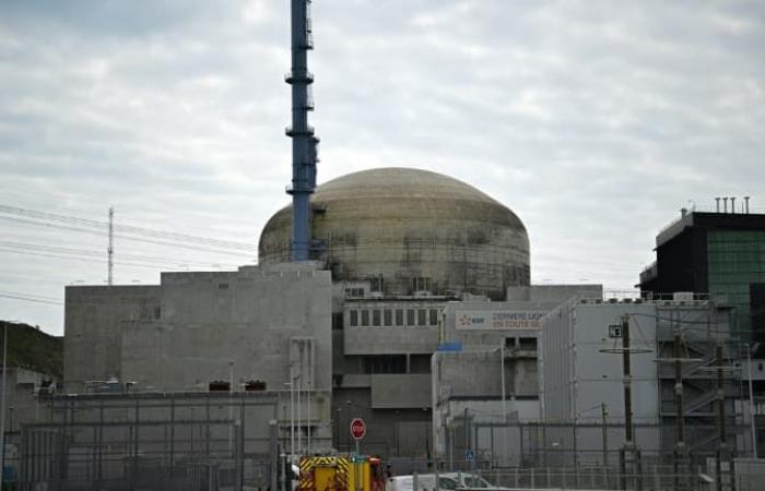 the Flamanville nuclear reactor, the most powerful in France, connected to the electricity network