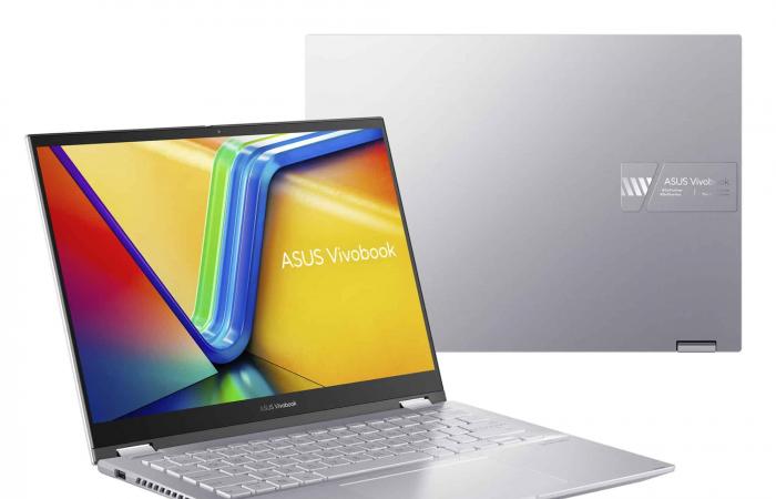 Promo €1049 Asus VivoBook S 14 Flip TN3402YA-KN250W, 2-in-1 laptop PC 14″ OLED 2.8K touchscreen tablet Silver easy to carry 8 hours Ryzen 7 SSD 1 TB