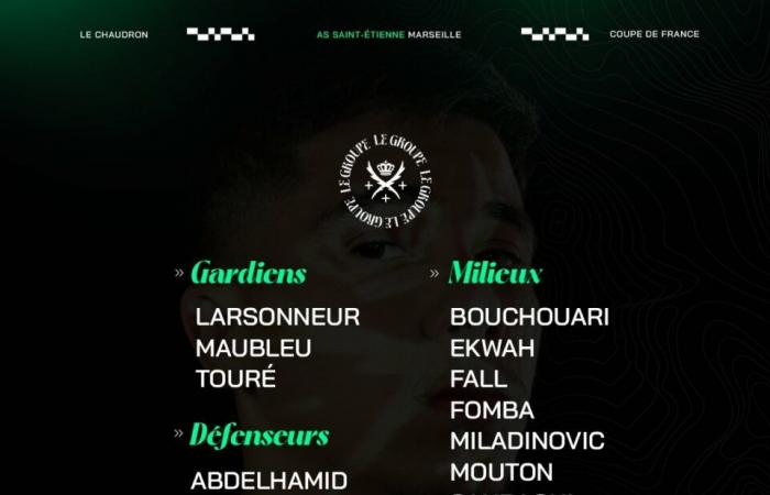 A surprising group of 22 for the French Cup