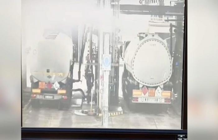 Calenzano, the moment of the explosion filmed by the surveillance system of the Eni plant: the spillage of fuel on the workers