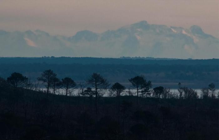 In pictures. The mirage of the Pyrenees, always spectacular, above the Pilat dune