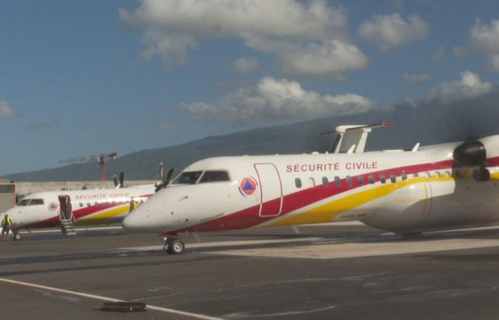 the reinforced airlift between Reunion and Mayotte with two Dash 8s engaged