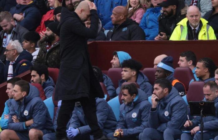 Beaten by Aston Villa, Manchester City continues to sink