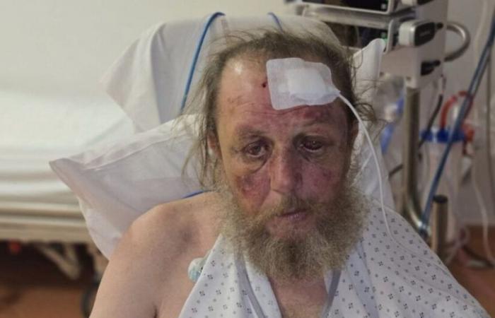 a father hospitalized after a brutal attack