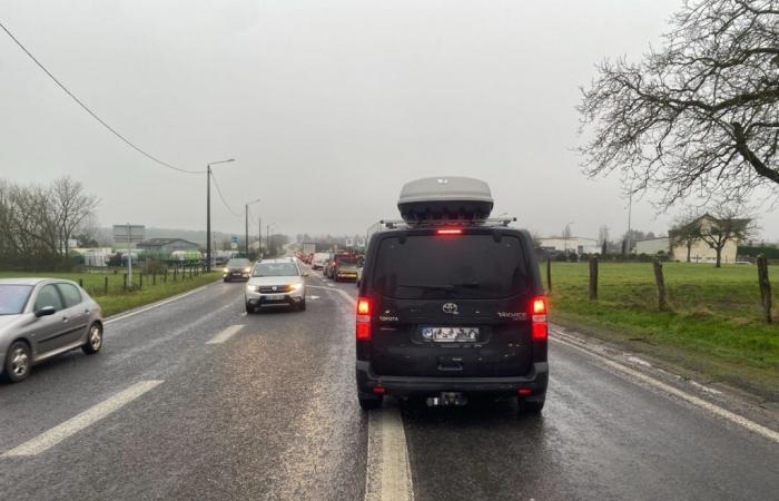 XXL traffic jams in Montigny after the accident of a heavy goods vehicle carrying 150 pigs