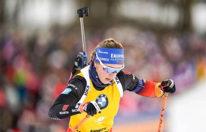 Le Grand Bornand – Julia Simon second in the pursuit behind Franziska Preuss