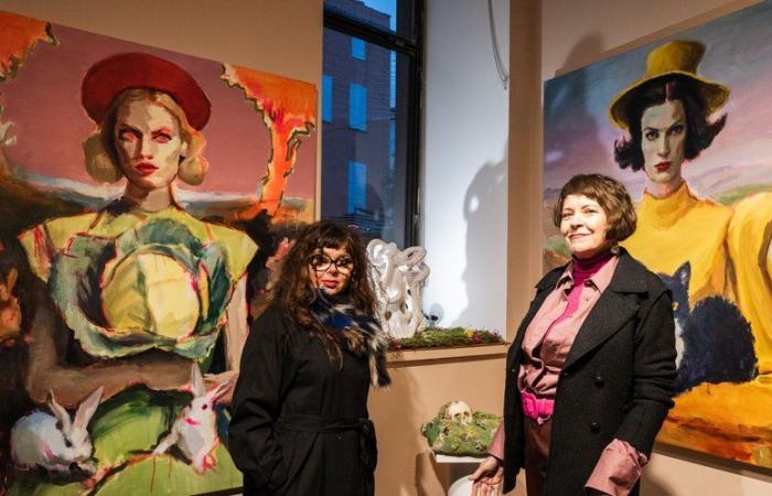 Perpignan: At the Castang gallery, two colorful women