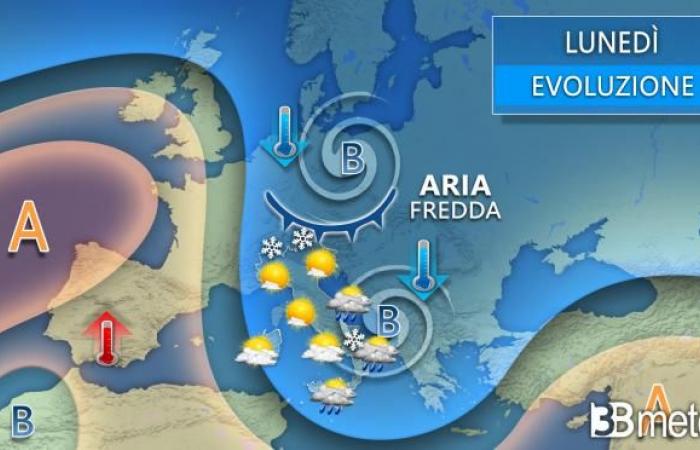 Eve, Christmas and Boxing Day with rain, wind, cold and snow at low altitude. Here's where « 3B Meteo