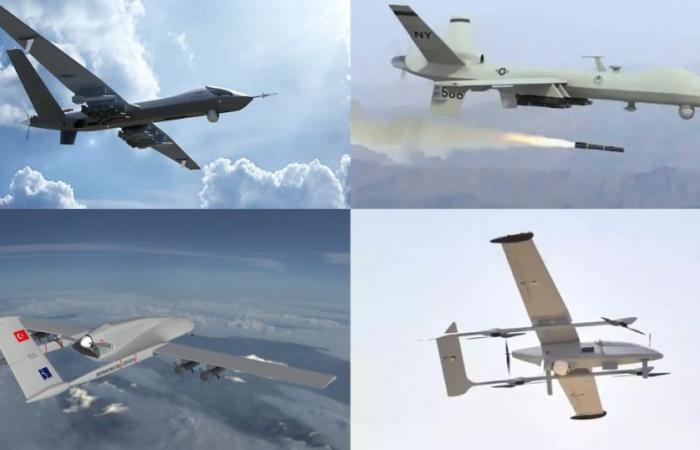 Which African countries have the largest fleets of military drones?