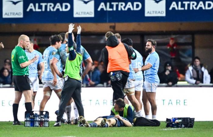 Montpellier-Racing 92. Was the referee right to whistle the end of the match on the KO of Sam James?