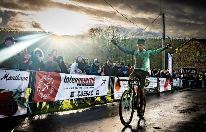 Joshua Dubau lights up the Montbron-Eymouthiers cyclo-cross