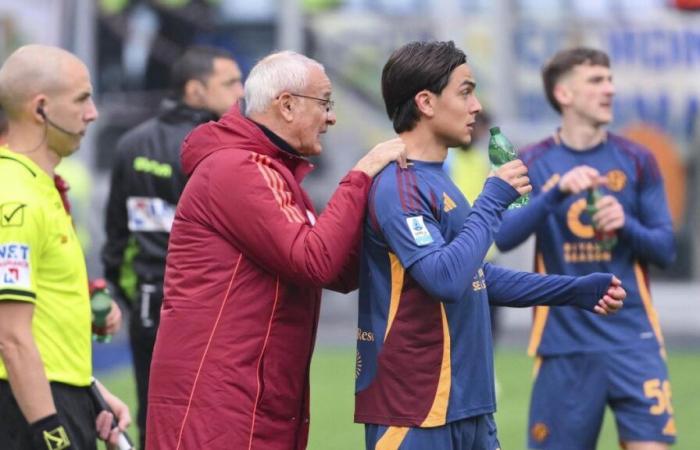 Ranieri and Dybala after Roma-Parma