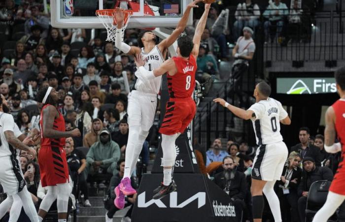 NBA: the incredible video of Wembanyama’s 10 “blocks” against Portland