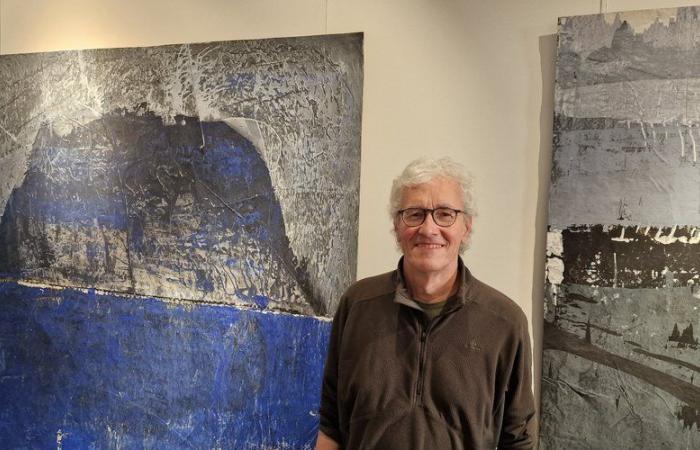 Alain Ballereau exhibits his paintings at the Galerie Bleue in Saint-Mont