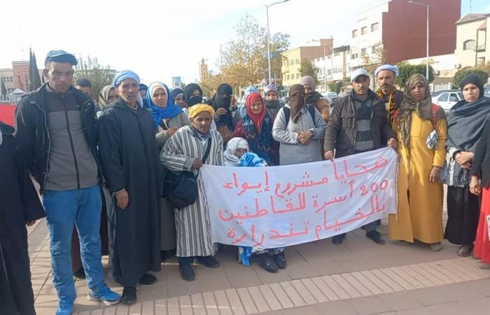 Oujda.. Residents of the “Khiam” roundabout demand the right to housing (video)