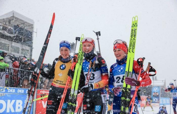 Biathlon | Le Grand-Bornand: Selina Grotian wins for the first time in the world cup in the mass start, Jeanne Richard beaten by a tenth for the podium | Nordic Mag | No. 1 Biathlon