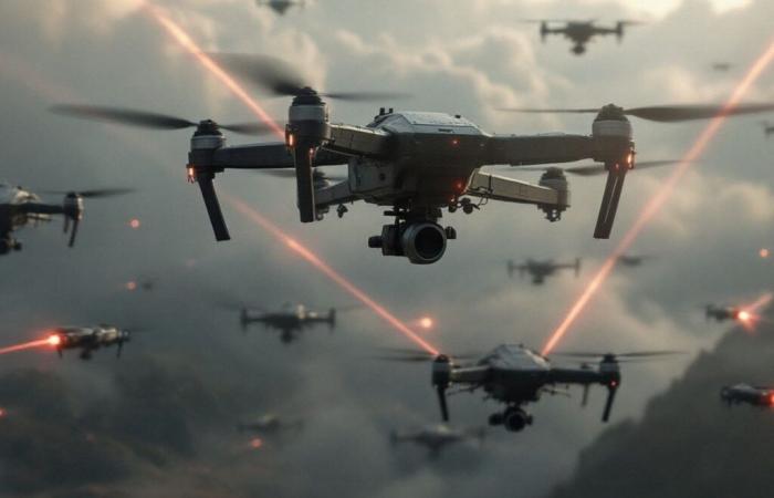 China achieves a feat worthy of Star Wars with an army of drones equipped with lasers capable of cutting metal