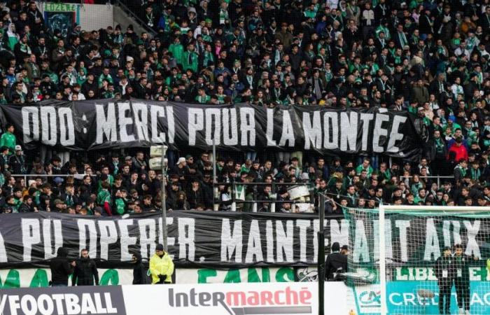 the shouting message from Saint-Etienne supporters against OM