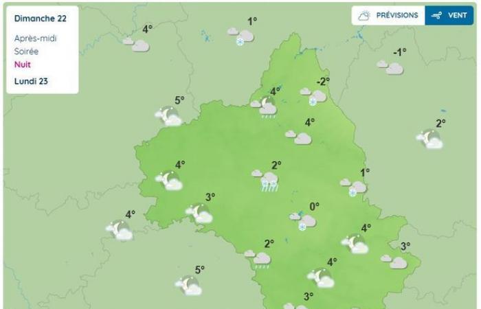 CARDS. Weather: Aveyron on double watch for wind and snow this Sunday evening, what to expect in the department?