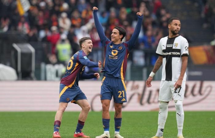 Roma is reborn at the Olimpico with their hand against Parma: it's a great Giallorossi celebration