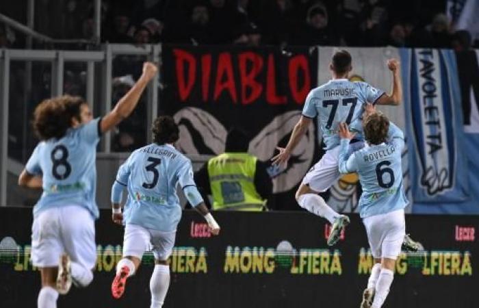 Lazio goes 2-1 late: Marusic gives the three points over Lecce. The highlights