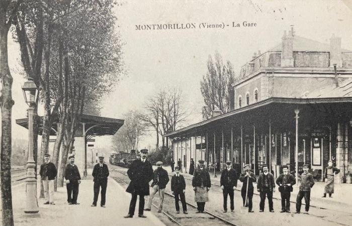 on December 23, the first train arrives at Montmorillon station