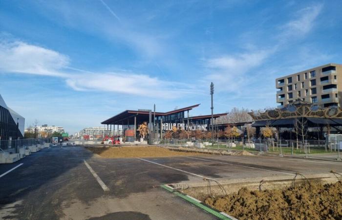 Toulouse. On this old track, the bitumen is blown up to create a park of several hectares