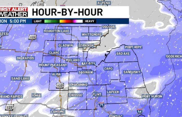 Snow returns Monday, advisories issued for parts of Mid-Michigan