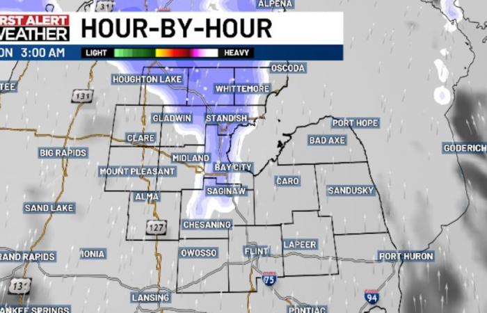 Snow returns Monday, advisories issued for parts of Mid-Michigan