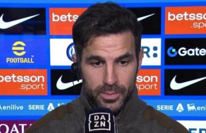 Fabregas has to do the TV interview after Inter-Como but would like to do something else: the sincerity is unsettling