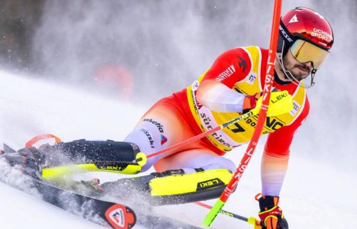 Slalom in Alta Badia: Loïc Meillard finishes on the podium behind winner Haugan after a sensational 2nd run