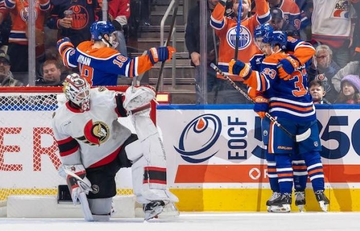 Oilers cut Senators' winning streak to six