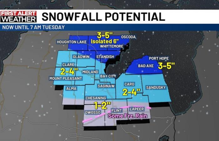 Monday snow brings travel delays by the evening