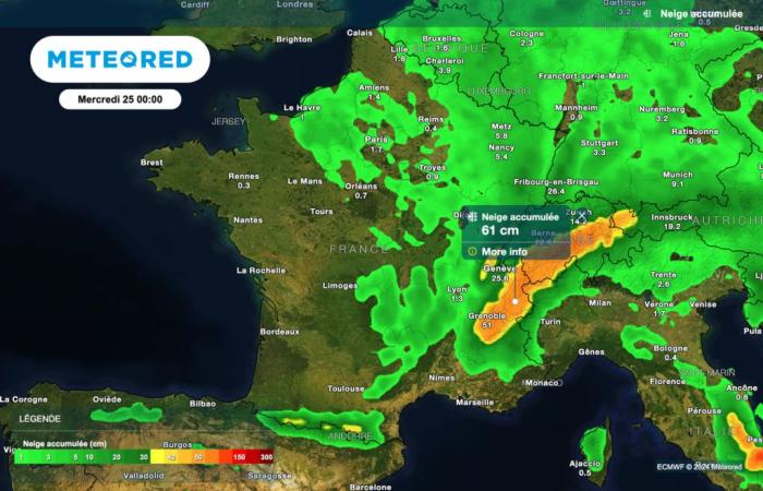 our maps confirm cold and snow over the next few hours!