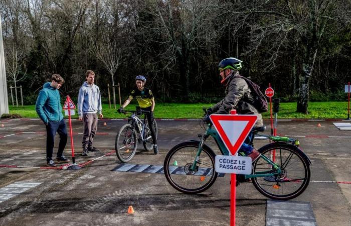 a course to relearn the rules of cycling for seniors near Bordeaux