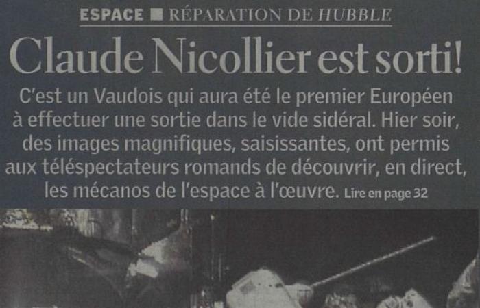 Claude Nicollier was floating in space 25 years ago