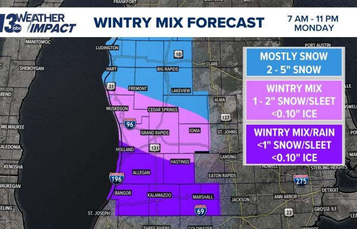 Wintry Mix to Cause Slippery Travel Conditions Ahead of Christmas