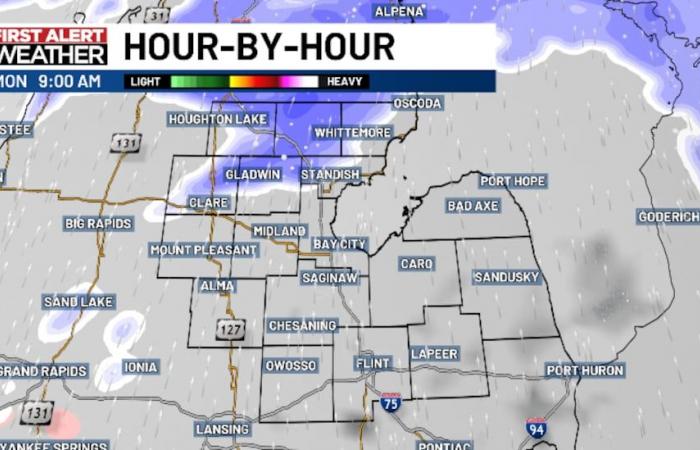 Snow returns Monday, advisories issued for parts of Mid-Michigan