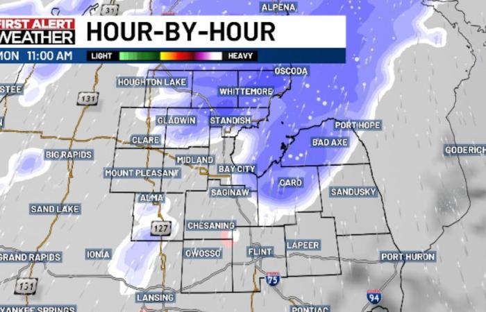 Snow returns Monday, advisories issued for parts of Mid-Michigan