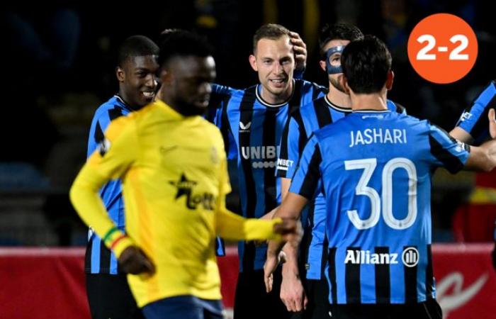 Despite being double behind, Club Brugge fights for a point on the Union field, Nilsson necks ex-team