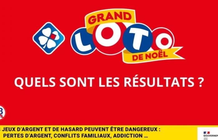 The results of the FDJ Christmas Grand Loto for Tuesday December 24, 2024