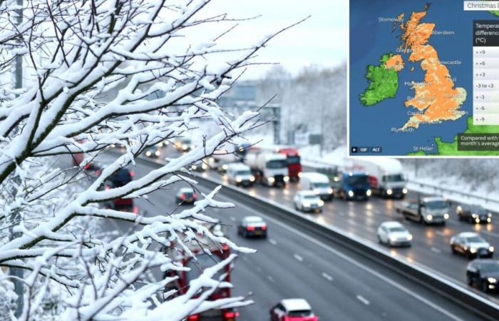 Met Office reveals its final verdict on a ‘White Christmas’ after hundreds of flights cancelled & ice warnings issued