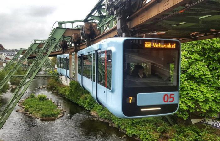 This suspended train is not science fiction