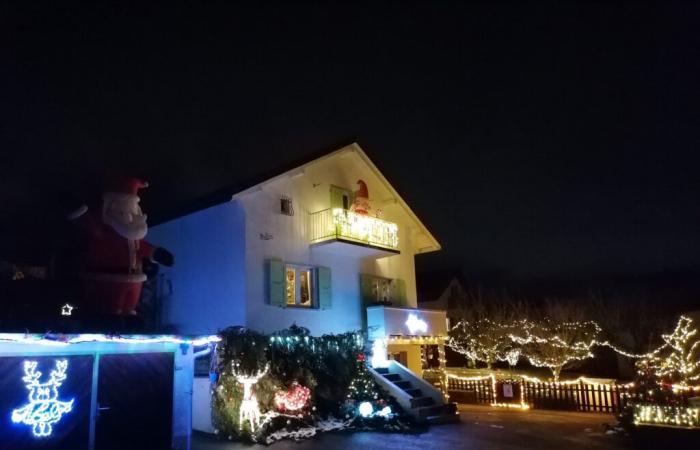 A Christmas in lights in Courrendlin