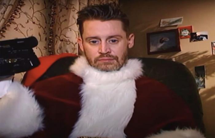 Macaulay Culkin is Santa for Kim Kardashian’s ‘Santa Baby’ music video